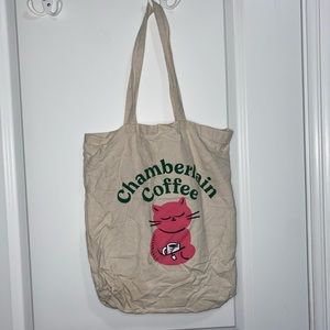 Emma Chamberlain Coffee Cat Canvas Tote Bag